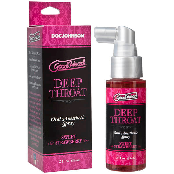 GoodHead Deep Throat Spray - Sweet Strawberry Flavoured Deep Throat Spray - 59 ml Bottle-1360-18-BX