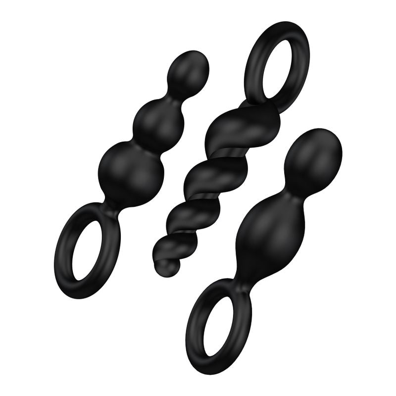 Satisfyer Plugs Booty Call 3 Pc Black-4000756