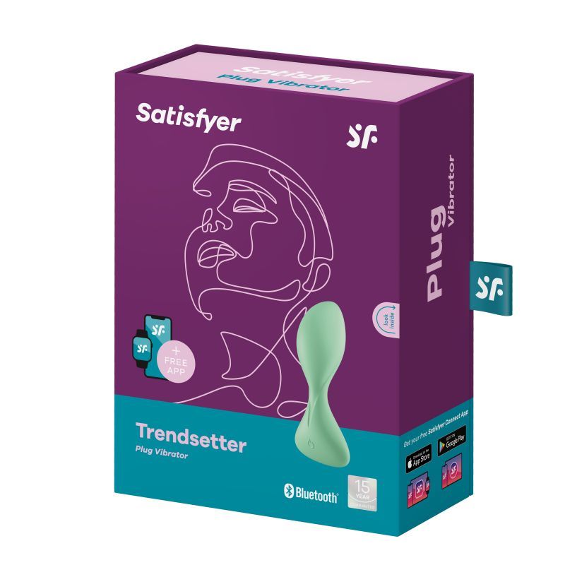 Satisfyer Trendsetter Connect App Vibrating Anal Plug Light Green-4006826