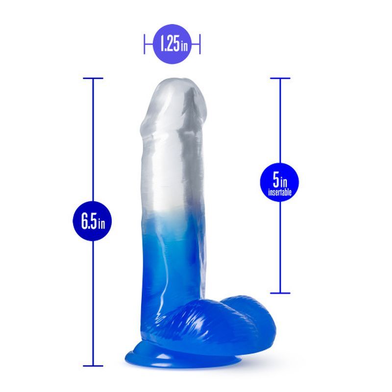 B Yours Morning Dew 6in Dildo Stella Blue-BL-38502