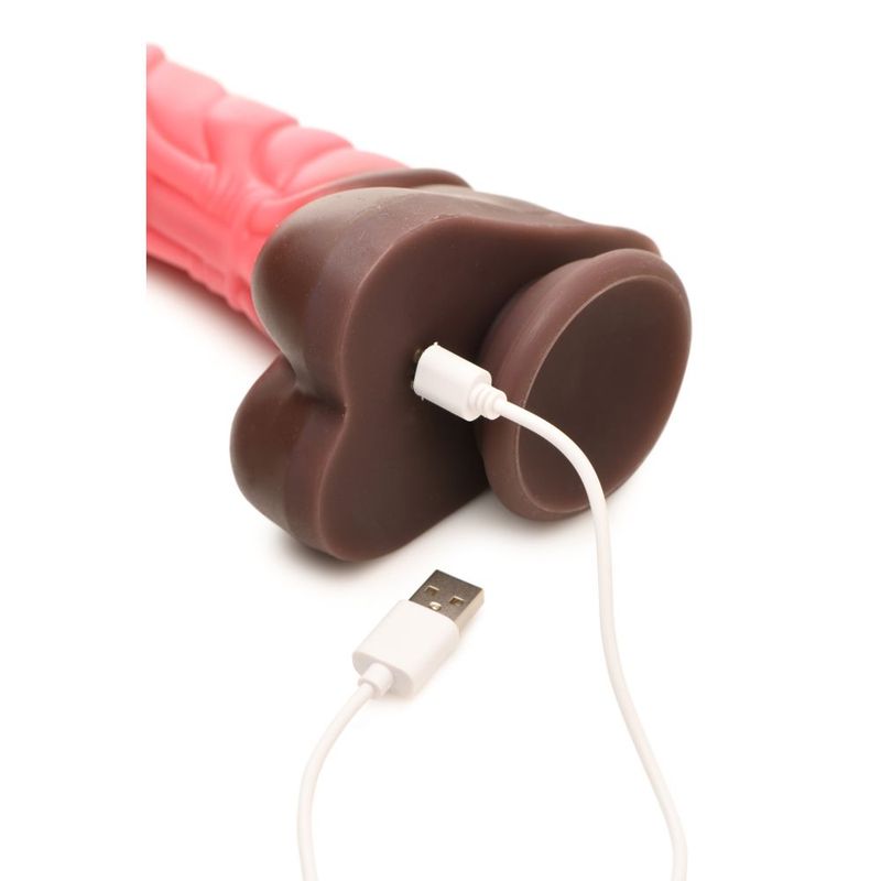 Deluxe Centaur Thrusting & Vibrating Silicone Dildo-AH328