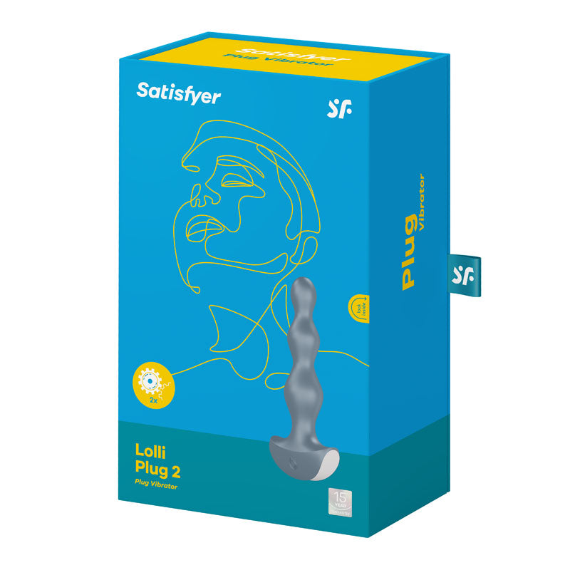 Satisfyer Lolli-Plug 2 - Gray Vibrating Anal Beads-4003269