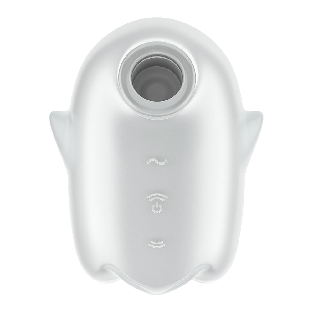Satisfyer Glowing Ghost - White - Glow in Dark White USB Rechargeable Air Pulse Stimulator-4060057