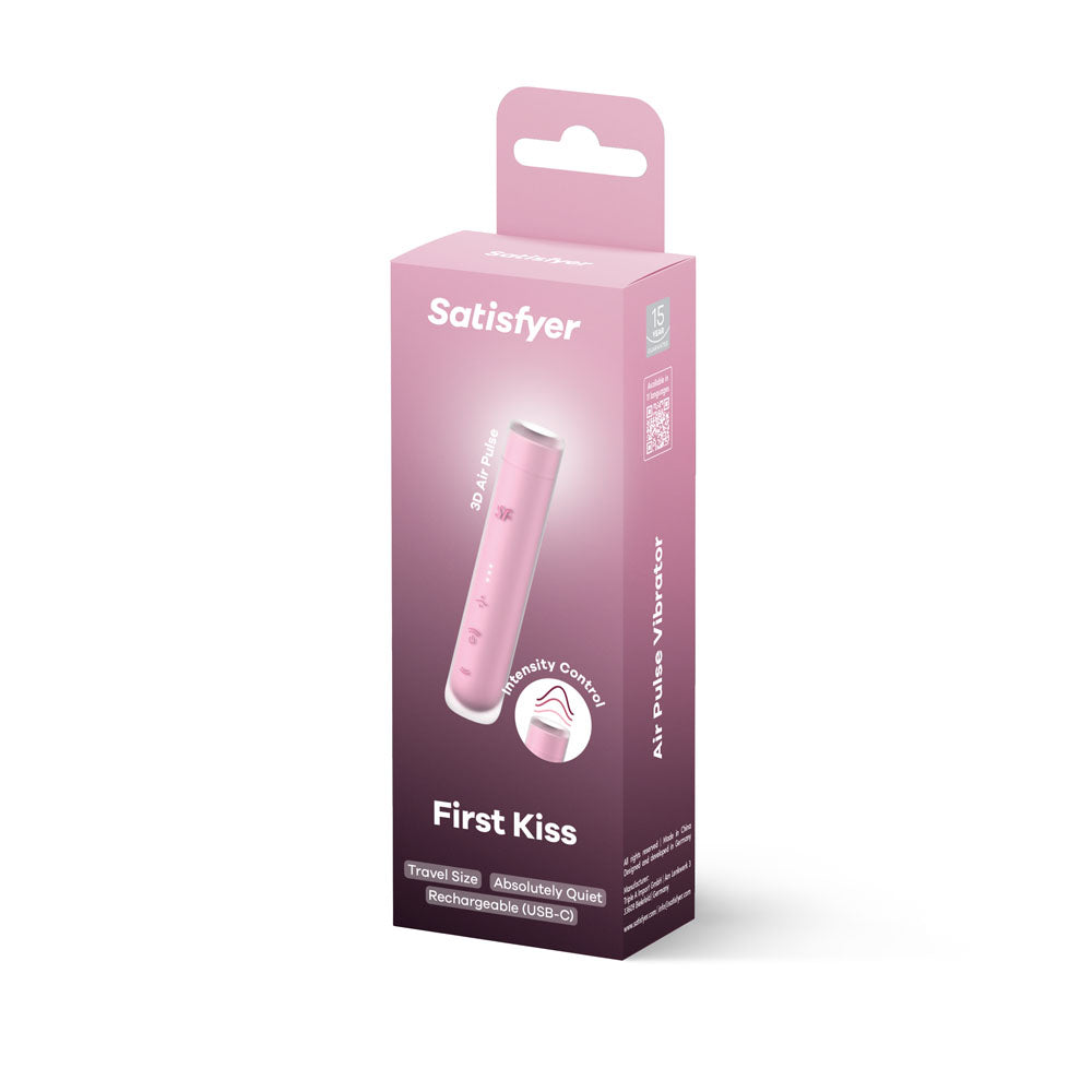 Satisfyer First Kiss - Pink USB Rechargeable Air Pulse Stimulator-4078465
