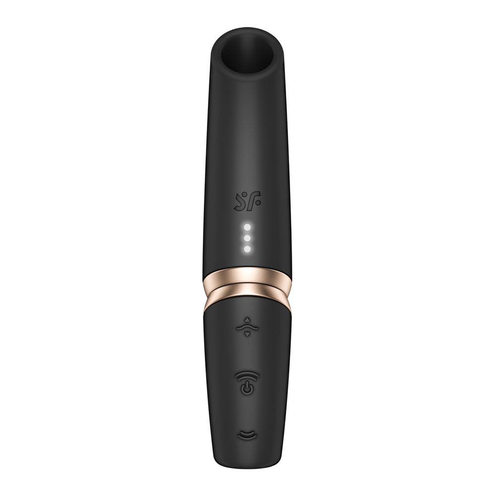 Satisfyer Perfect Kiss - Black USB Rechargeable Air Pulse Stimulator-4078496