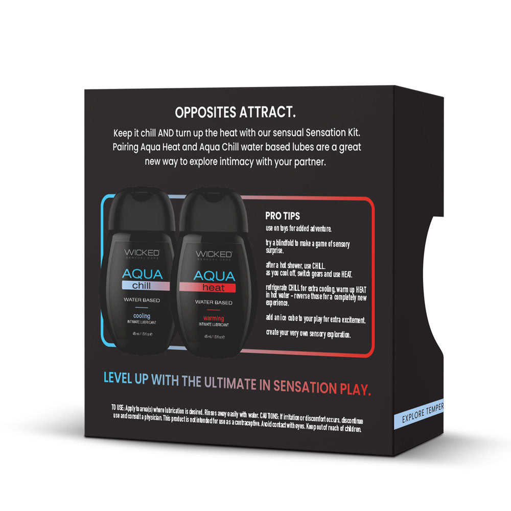 Wicked Sensation Kit - Warming & Cooling Water Based Lubricants - 2 Pack of 120 ml Bottles-99220