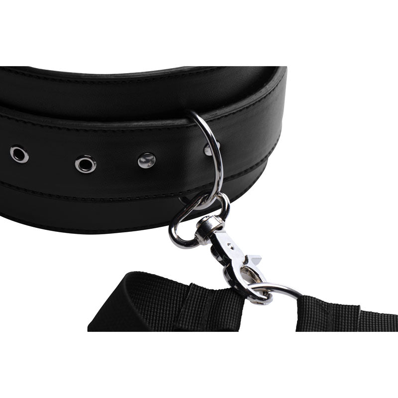 Master Series Acquire Thigh Harness & Wrist Cuffs - Black Restraints-AE801