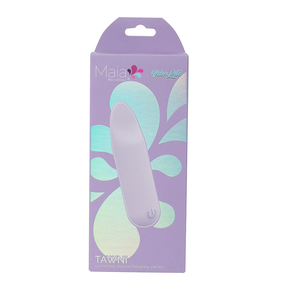 Maia TAWNI - Lavender - Lavender 9 cm USB Rechargeable Bullet with Flickering Tip-BO-25-06-LAVENDER