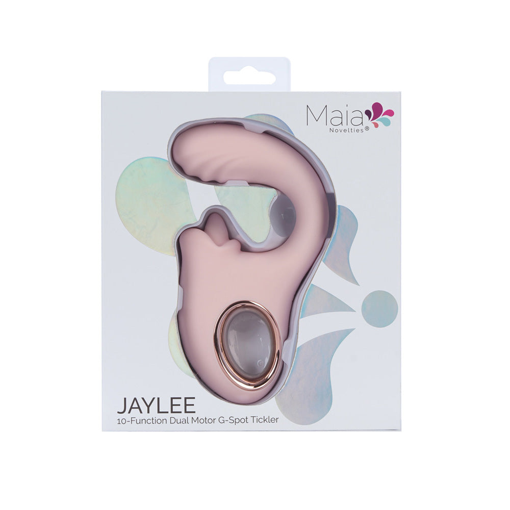 Maia JAYLEE - Pink - Pink USB Rechargeable Dual Motor Vibrator - BO-25-25-PINK