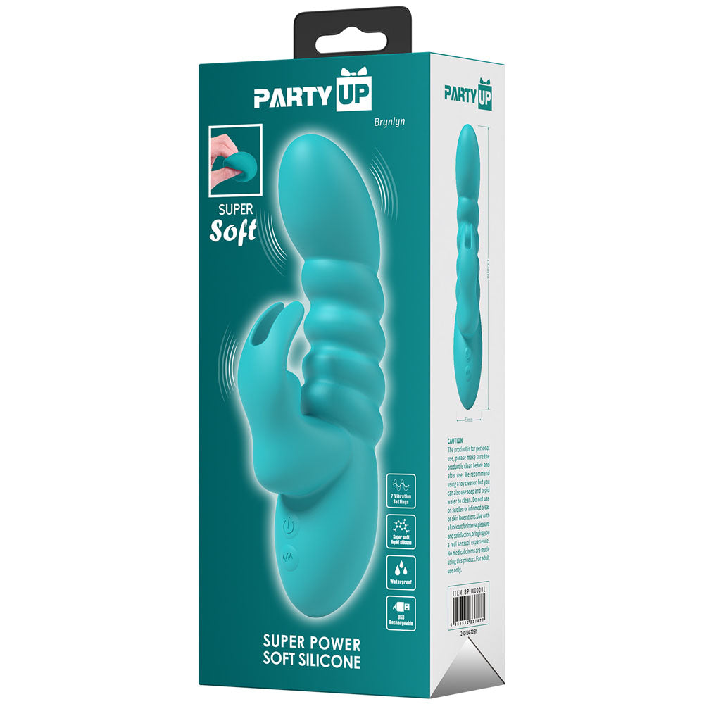 Party Up BRYNLYN - Teal - Teal 18.2 cm USB Rechargeable Rabbit Vibrator-BP-W00001-1