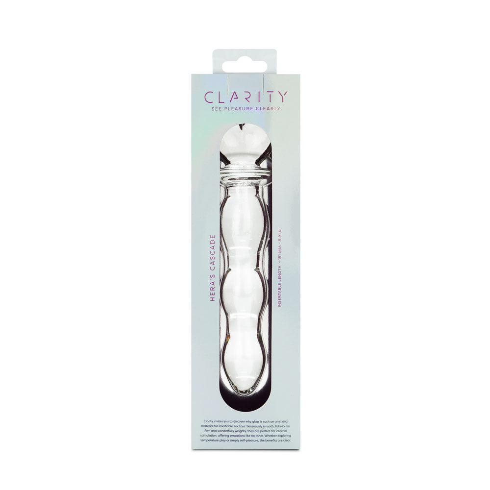 Clarity - Heras Cascade - Clear 15 cm Glass Dildo-CLA-22