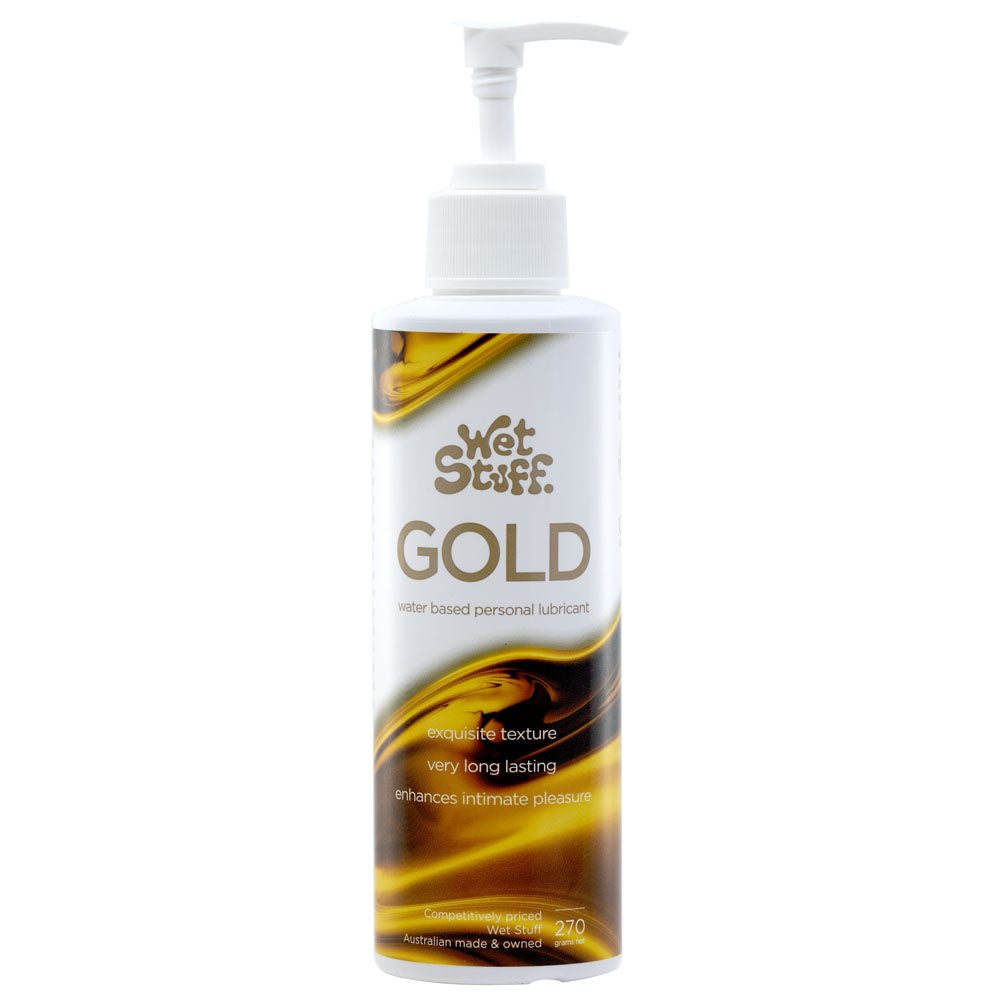 Wet Stuff Gold - 270g Pump - Water Based Lubricant - 270 gram Pump Bottle-GW10950
