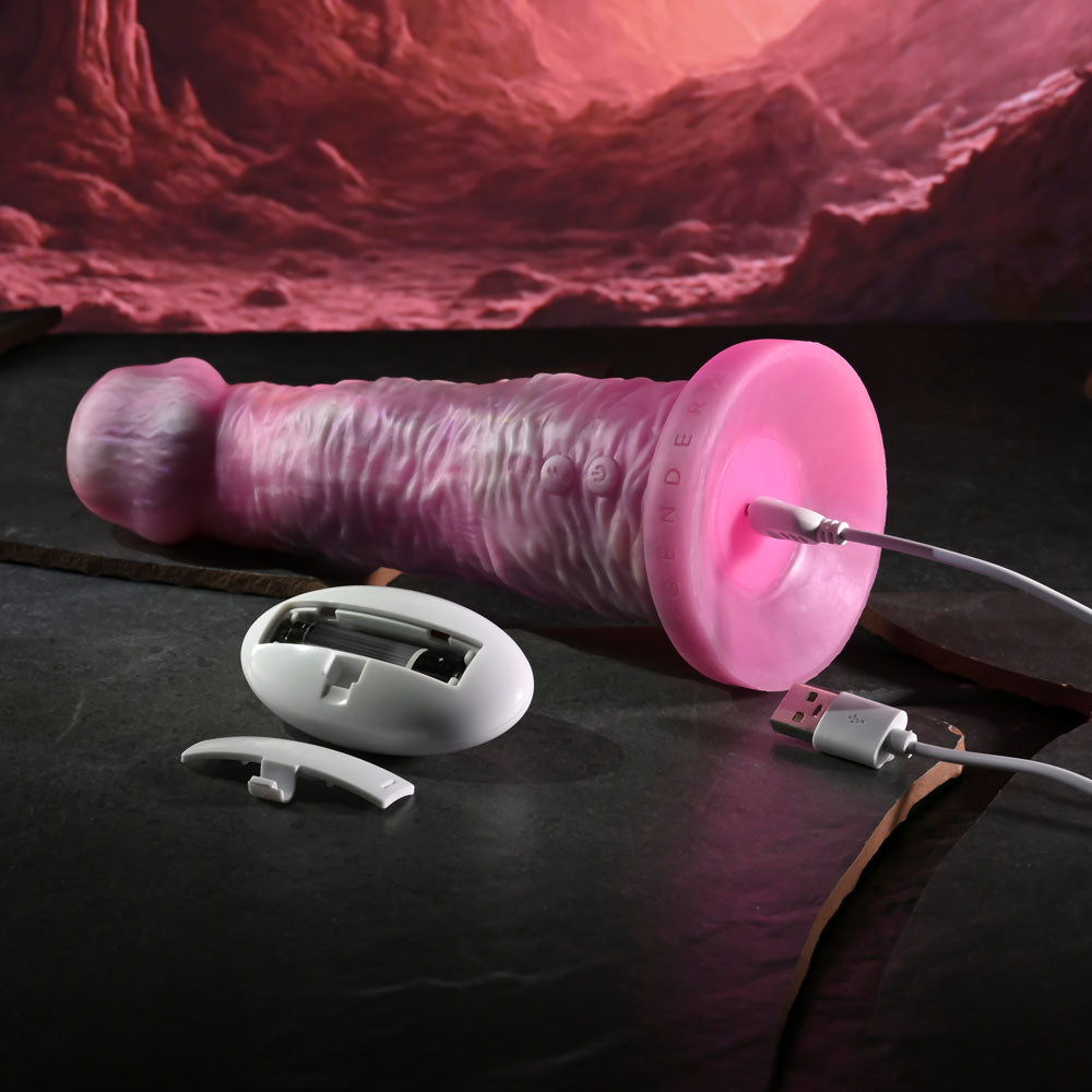 Gender X WHIMSICAL - Pink USB Rechargeable Vibrating Fantasy Dildo with Wireless Remote - GX-RD-7517-2