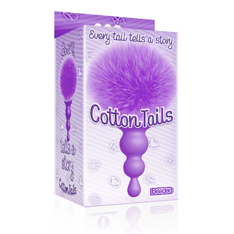 Purple - Purple Butt Plug with Bunny Tail-IC2689