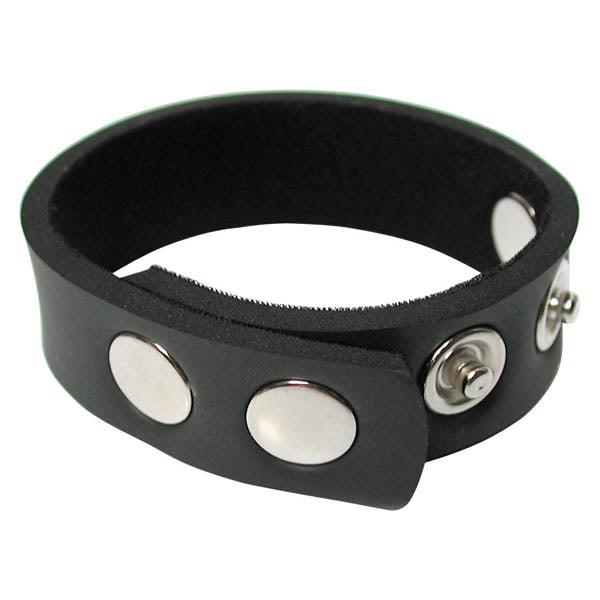 KinkLab 5-Snap Neoprene Cock Ring - Black Adjustable Cock Ring-KL666