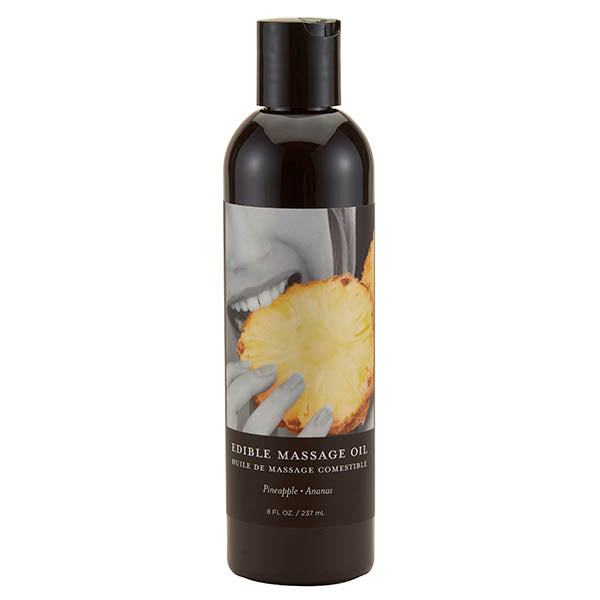 Edible Massage Oil - Pineapple Flavoured - 237 ml Bottle-MSE011