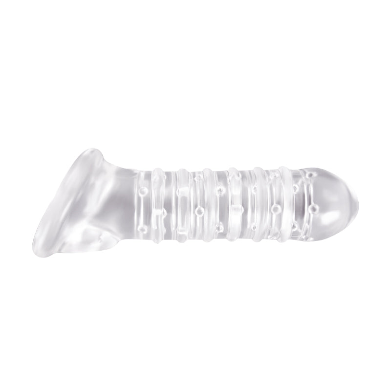 Renegade - Ribbed Extension - Clear Penis Extension Sleeve-NSN-1115-51