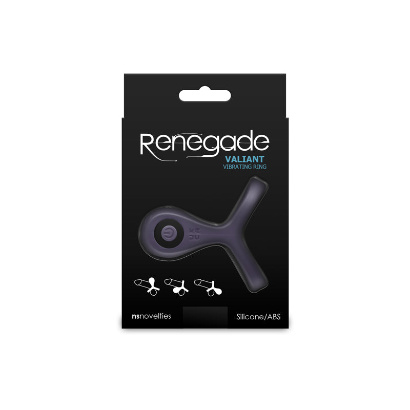 Renegade Valiant - Grey - Grey USB Rechargeable Cock Ring-NSN-1161-19