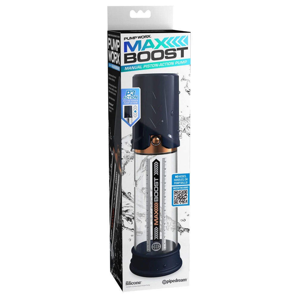 Pump Worx Max Boost - Blue - Blue Penis Pump-PD3249-25