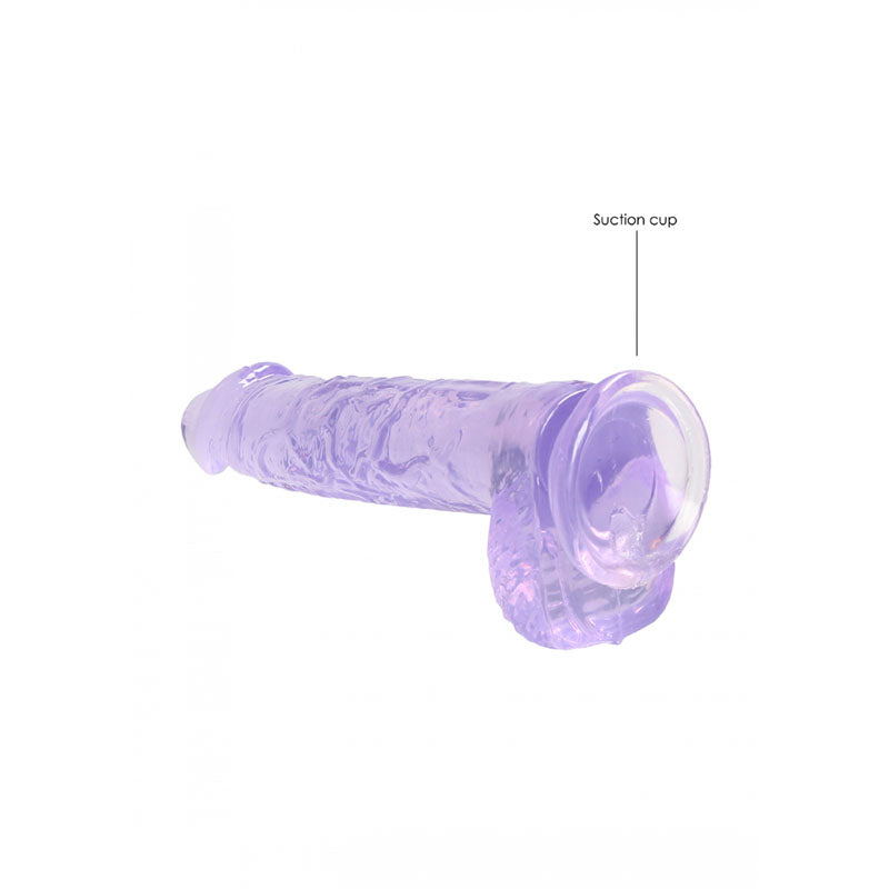 REALROCK 6 Realistic Dildo With Balls - Purple 15.2 cm Dong-REA090PUR