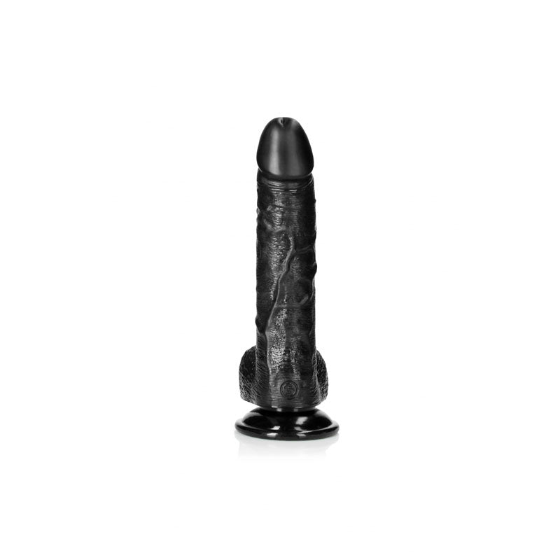 REALROCK Realistic Regular Curved Dong with Balls - 20.5 cm - Black 20.5 cm (8) Dong-REA123BLK