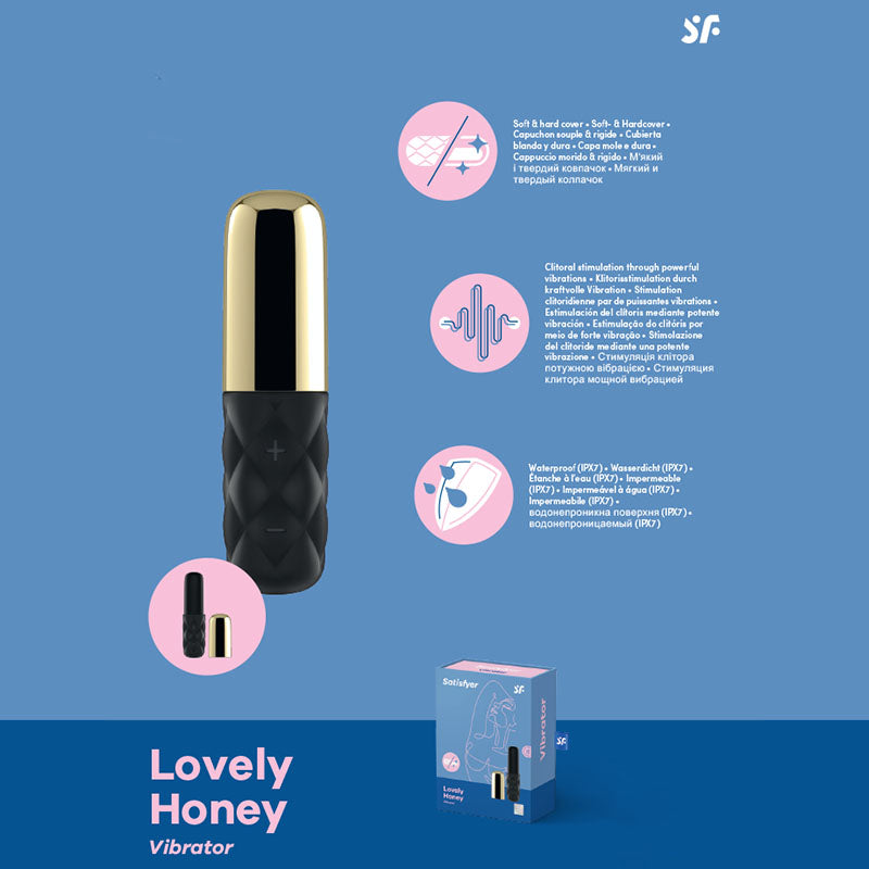 Satisfyer Mini Sparking Darling - Gold/Black USB Rechargeable Mini Vibrator-SATMINI-LH