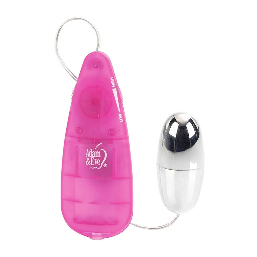 Adam & Eve VIBRATING SILVER BULLET 2.0 - Silver 5.8 cm Bullet with Pink Remote-X857 6200