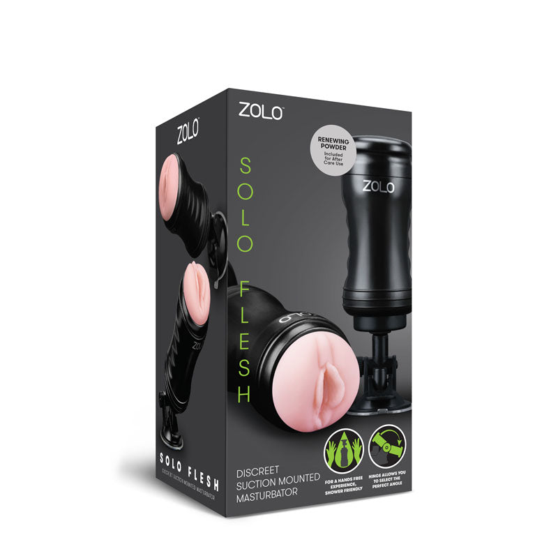 Zolo Solo Flesh - Flesh Vagina Stroker with Suction Base-ZO-6017