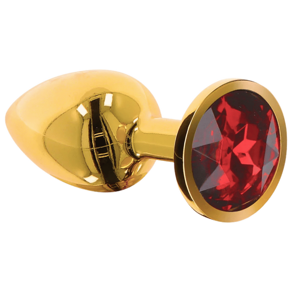Butt Plug With Diamond Jewel S (Gold)-17167-GOLD