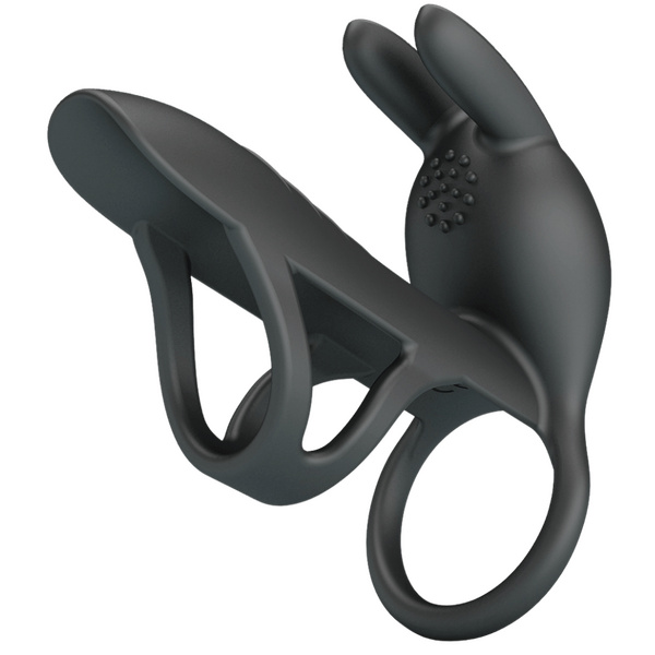 Vibrating Penis Sleeve - Matty (Black)-BI-210326