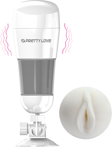Hedy Ultra Stimulation Vibrating Masturbator (White)-BM-00900T49