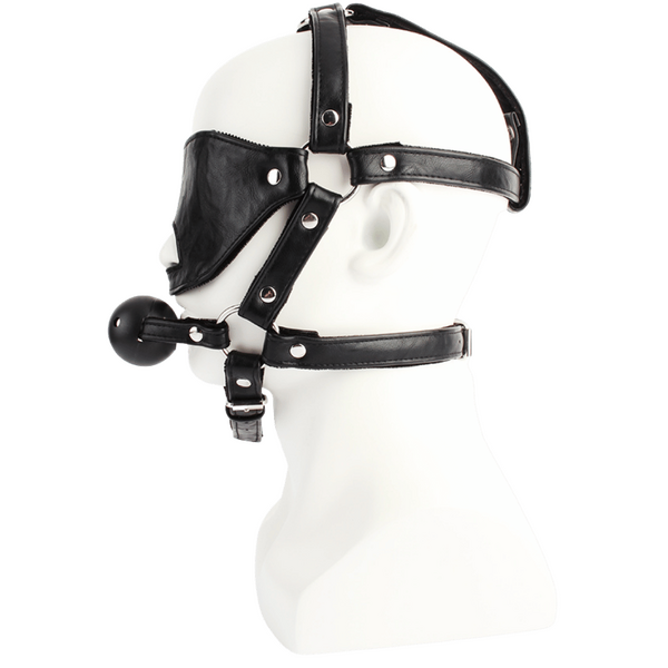 Blindfold Harness with Ball Gag-CN-738904672