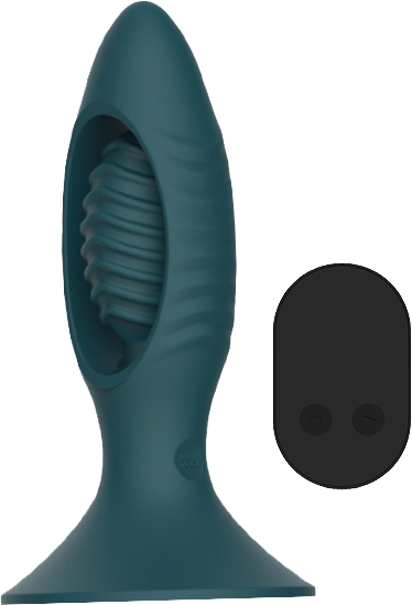 Rocket Butt Plug With Remote Control (Teal)-CN-841532269