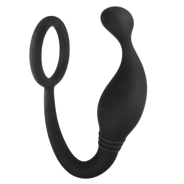 Prostate Plug with Love Ring (Black)-F06R027A00-010