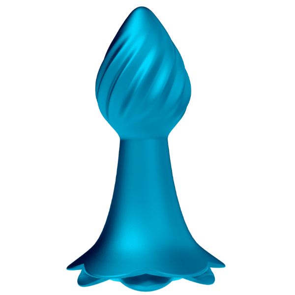 10 Rhythms Vibrating Anal Plug (Blue)-FPBQ063A00-204