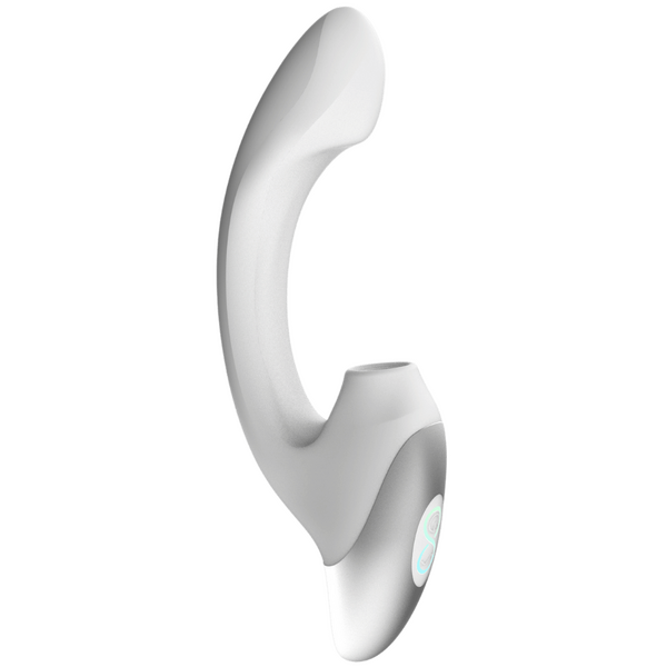 Thumping Rechargeable Silicone Vibrator (White)-FPBR001A00-009