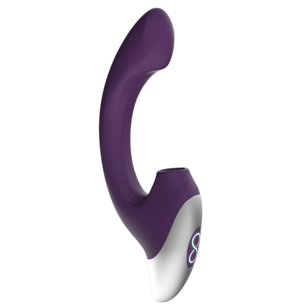 Thumping Rechargeable Silicone Vibrator (Purple)-FPBR001A00-022