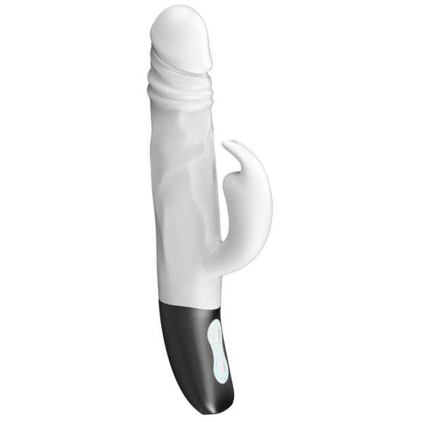 Rotating Rabbit Rechargeable Silicone Vibrator (White)-FPBR005A00-009