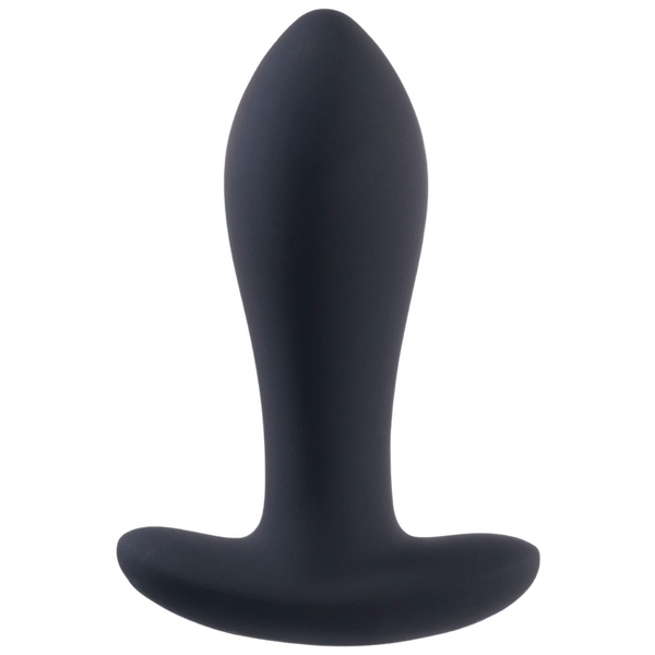 Vibrating Butt Plug with T-Bar Base (Black)-FPBR024A00-010