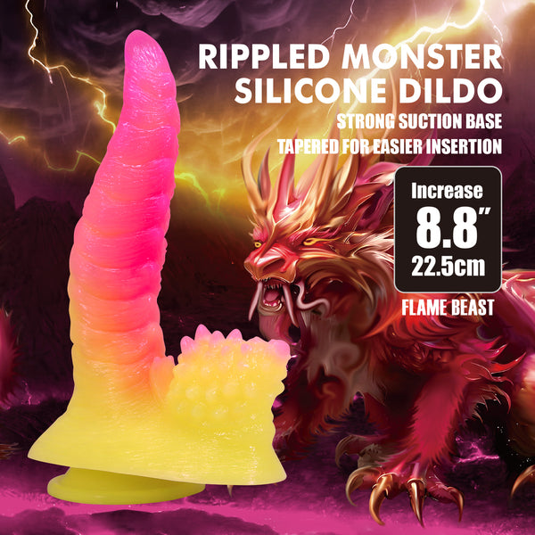 Flame Beast 8.8" (Pink/Yellow)-BW-008146