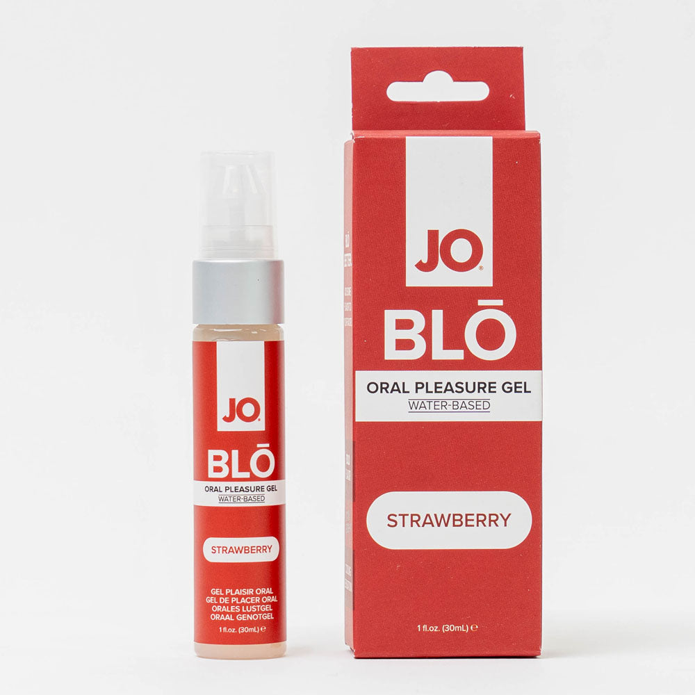 JO Blo Strawberry - Strawberry Flavoured Oral Pleasure Gel - 30 ml Bottle - 10151