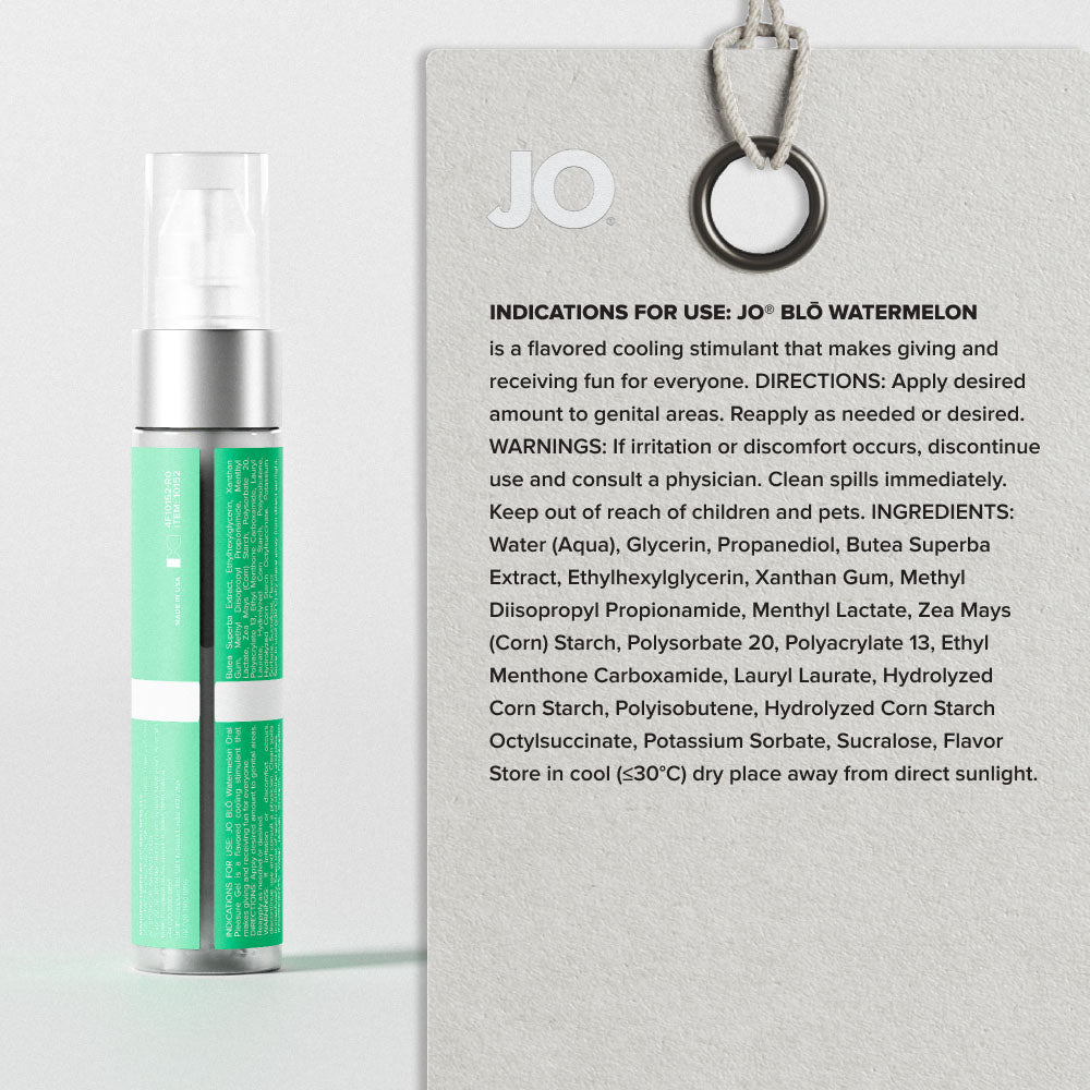 JO Blo Watermelon - Watermelon Flavoured Oral Pleasure Gel - 30 ml Bottle - 10152