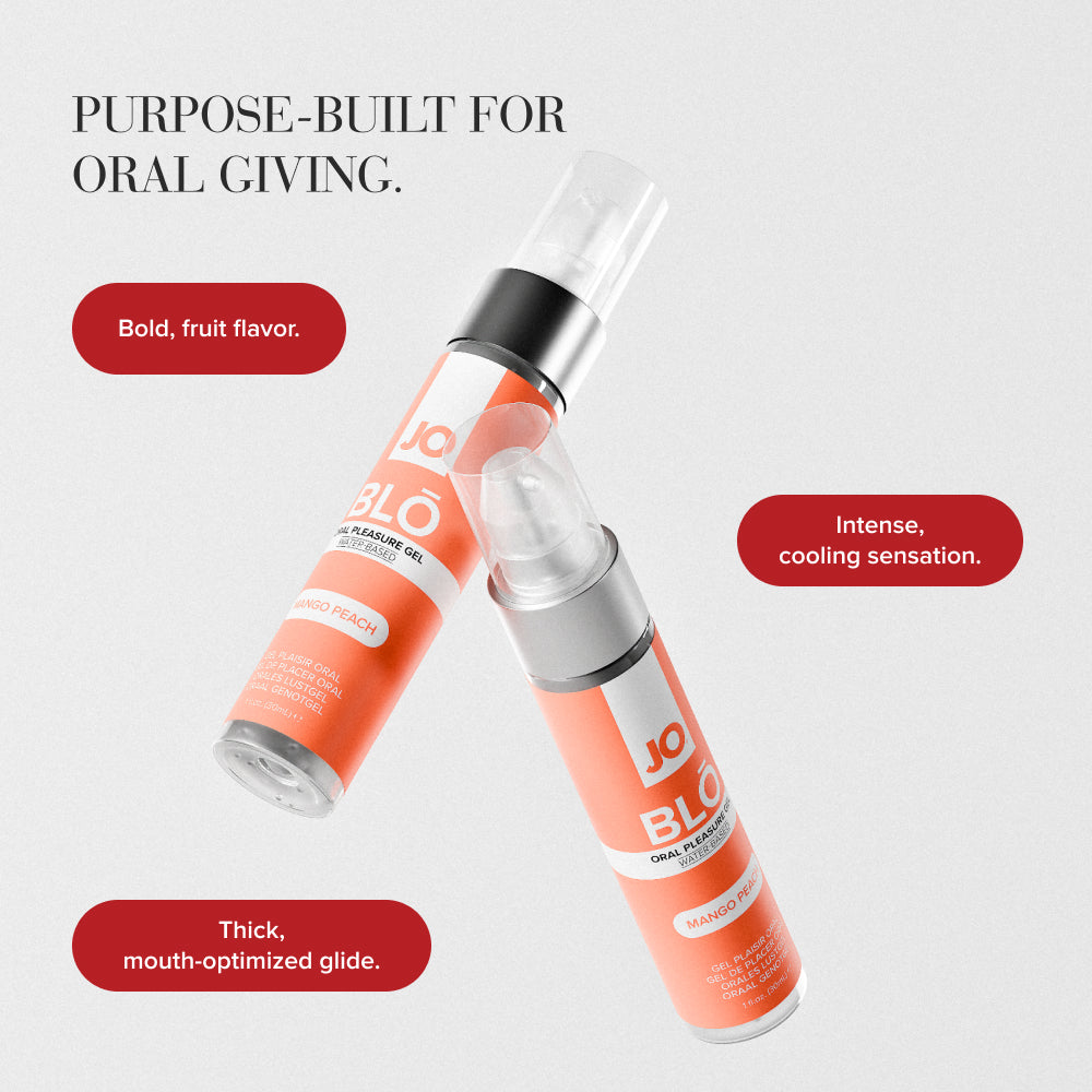 JO Blo Mango Peach - Mango Peach Flavoured Oral Pleasure Gel - 30 ml Bottle - 10156