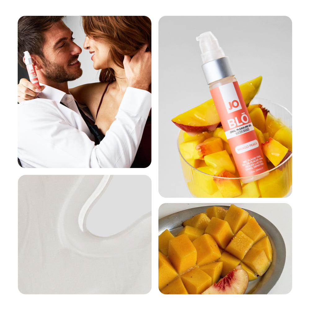 JO Blo Mango Peach - Mango Peach Flavoured Oral Pleasure Gel - 30 ml Bottle - 10156