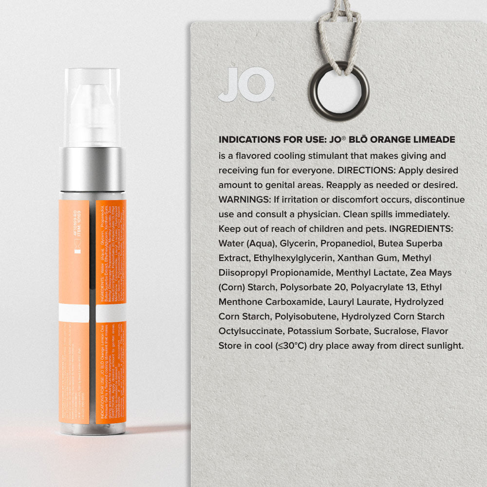 JO Blo Orange Limeade - Orange Limeade Flavoured Oral Pleasure Gel - 30 ml Bottle - 10169