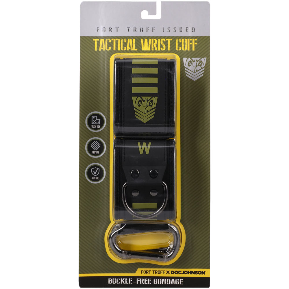 Fort Troff - Tactical Wrist Cuffs - Black/Green Restraints-1103-01-CD