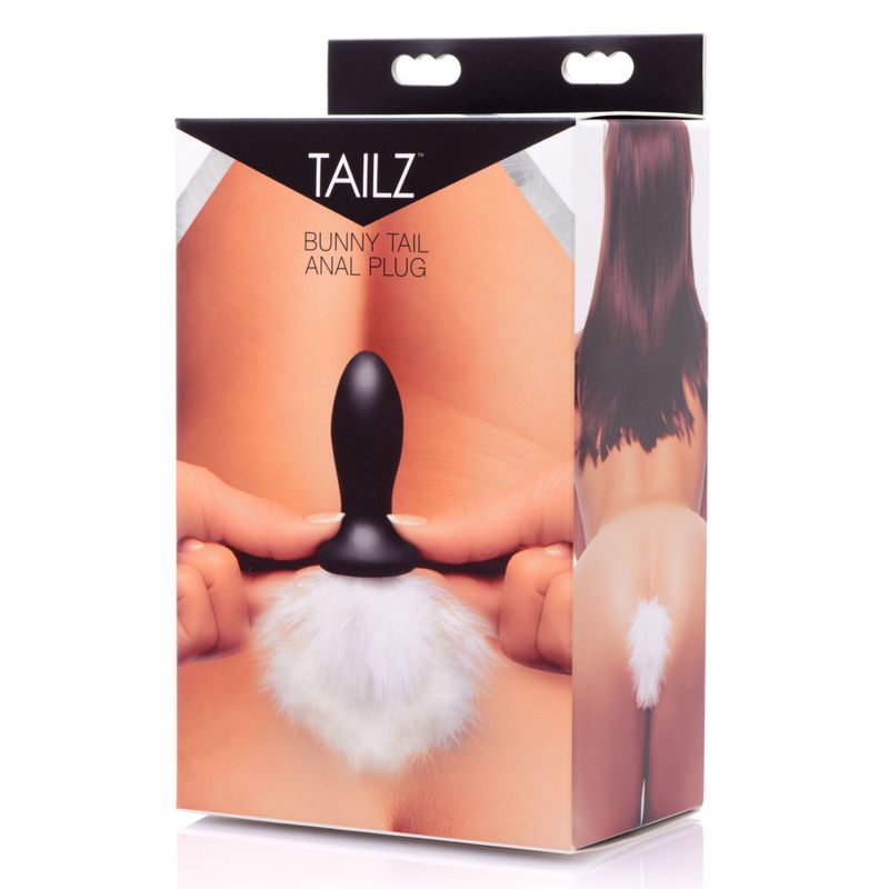 White Bunny Tail Anal Plug-AE108