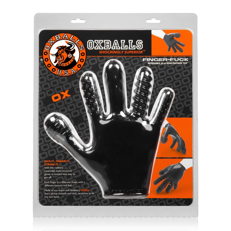 Finger Fuck Glove Black-OX-1501-BLK