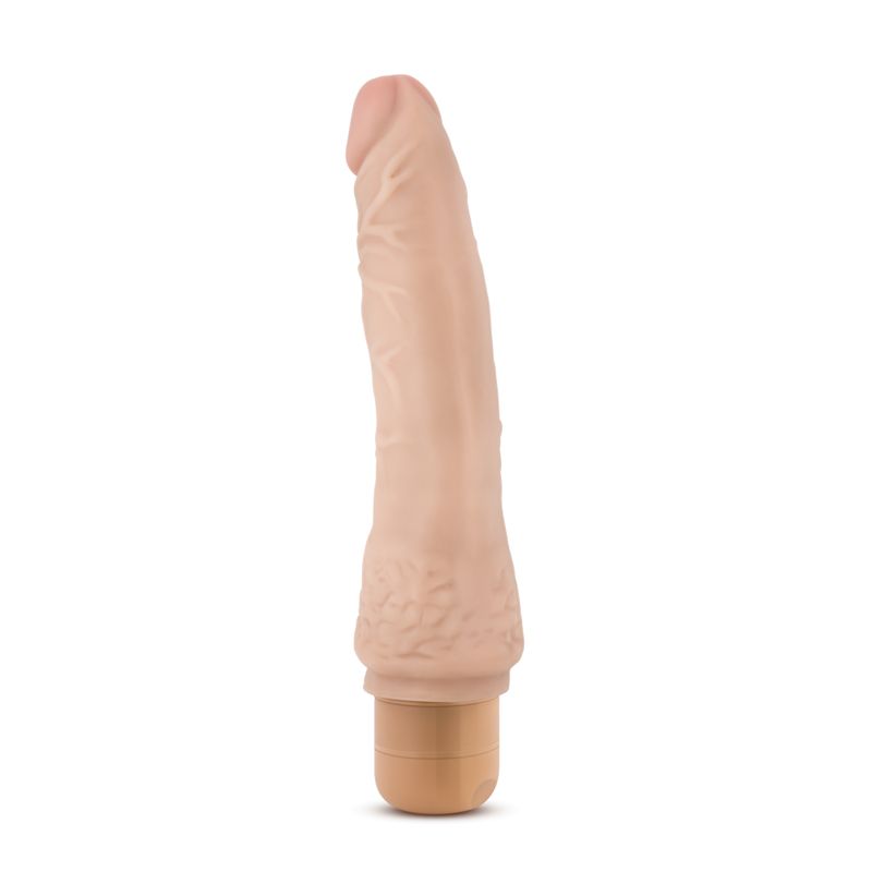 Dr Skin Cock Vibe 7 8.5in Vibrating Cock Beige-BL-11323