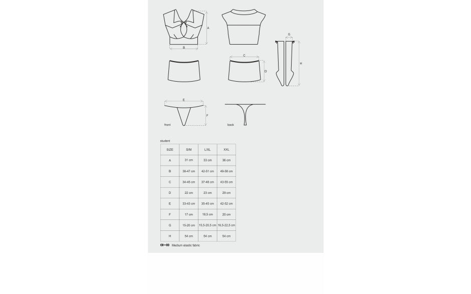 Student 4 Pc Costume